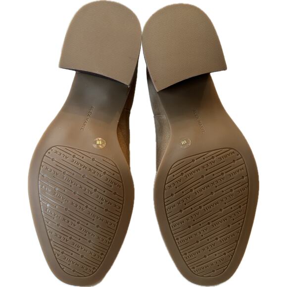 Alex Marie Tan Suede Leather Ankle Boots Size 9M Daria Boot NEW - Picture 9 of 9